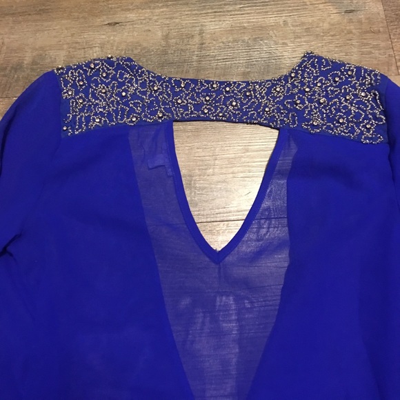 Charlotte Russe Tops - ✖️Charlotte Russe Blue Embellished Blouse✖️